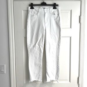 Paige, white, Cindy Crop jeans